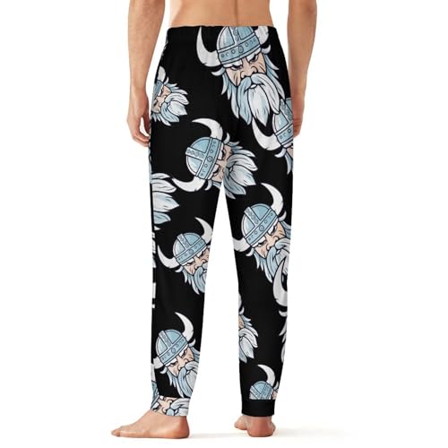 Norse Mythology God Valhalla Viking Men's Pajamas Casual Sleep Pants Sweatpants Soft Sleepwear for Home2