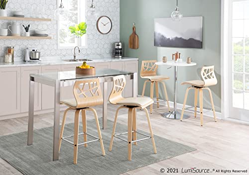 Woybr Mdf, Chrome Top Does Not Spin. Adjustable Bar Table #TOP2