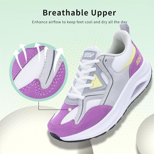Image of Wide Toe Box Shoes Women Arch Support Walking Sneakers Orthotic Tennis Shoes for Plantar Fasciitis Bunions