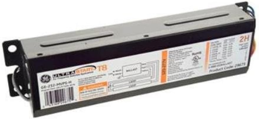 GE Lighting 96720 GE232-MVPS-L 120/277-Volt UltraStart Electronic Fluorescent T8 Programmed Rapid Start Ballast 2 or 1 F32T8 Lamps