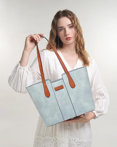 Image of ToLFE Tote Bags for Women Purses and Handbags Top Handle Satchel PU Leather Shoulder Hobo Bags | Top Handle