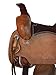 Western Trail Saddle Horse Pleasure Comfortable Ride Tooled Leather Rodeo Cowboy Saddles 15 16 17 18 FQHB (16 Inch, Wavy Border)