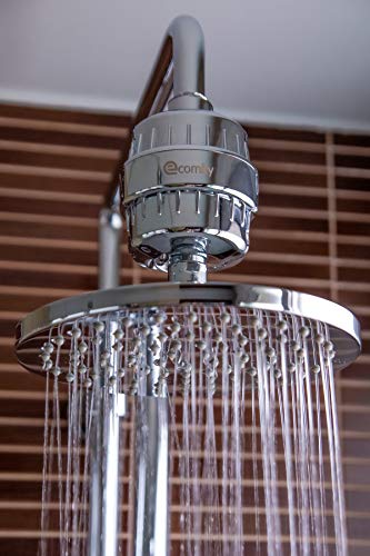 Ecomky Duschfilter Thailand Shower Filter Wasserfilter Dusche kalkfilter Dusche Duschfilter Gegen Kalk und Chlor Filter Shower Dusch Filter Dusche Filter Duschfilter Chrom mit 2 Ersatzkartuschen Kdf