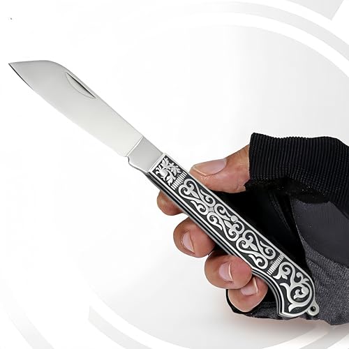 Stainless steel portable pocket tool Camping Multitool Folding Cutter Accessories silver non locking EDC 2.56'' for camping hiking DIY Activities