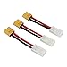 OliYin 3pcs Male XT60 to Female Big Tamiya Adapter Connector with 14awg 1.96inch Silicone Wire for Turnigy Zippy Battery (Pack of 3)