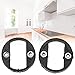 2 Pack 26mm Soft Close Hydraulic Hinges, Damping Hinge for Glass Cabinet Doors, Soft Closing Furniture Hinge (Full Cover)