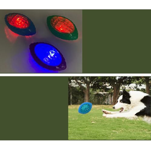 KOMBIUDA 3stücke Teiliges Hundespielzeug Rugby Design Lustig und Glänzend Elastisch für Kleine und Mittlere Hunde Pflegeleicht zum Training Beschäftigung von Haustieren-6