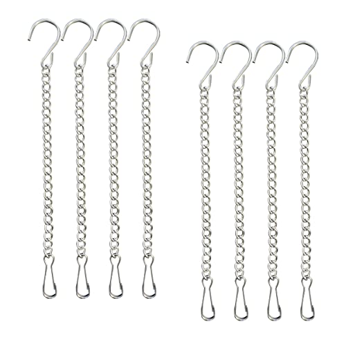 Hanging Basket Chains, Stainless Steel Hanging Chains For Bird Feeder Plants Billboard Chalkboards Wind Chimes Flower Pots Chains Signs And Ornaments (10(8Pcs)) #TOP3
