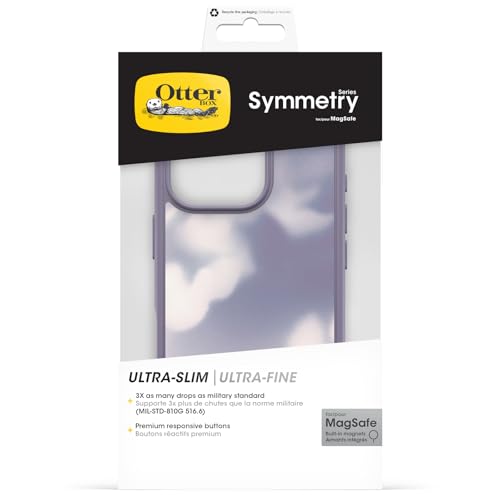 Image of OtterBox iPhone 16 Pro Symmetry Series Case - Winter Window (Purple) - Ultra-Thin, Sleek iPhone Case, iPhone Case with Cloud Design