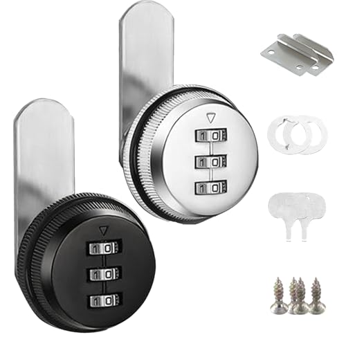 TREABEAR 2Pcs Boîtes Aux Lettres Verrou à Code, Verrou Placard, Serrures 25mm