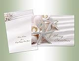 Performing Arts 14 Glitter Embellished Cards with Full Color Inside Shells and Pearls 14 envelopes 7.75x5.5 inches, 1 Pack, 66169-14