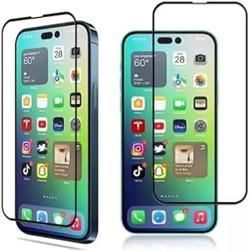 URUCHI iPhone 14 Pro Anti-Statik Ekran Koruyucu, HD Tam Kapsamlı Ekran Kapağı Cam Filmi