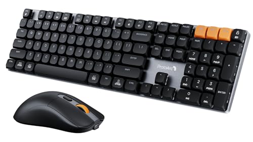 ProtoArc KM310 Mechanical Keyboard and Mouse, Wireless...
