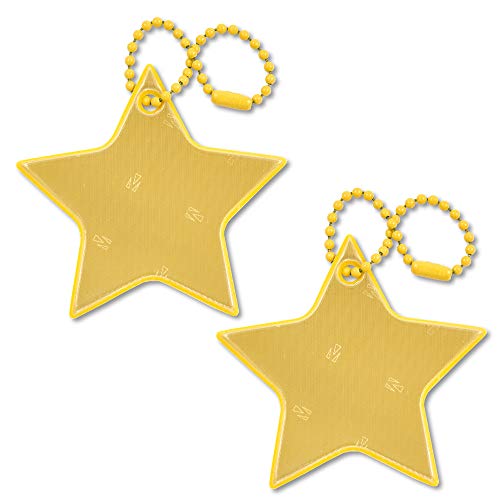 funflector Safety Reflector - Star - Gold - 2-Pack