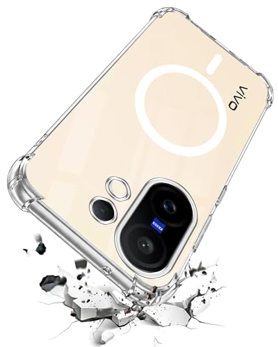 Image of Jkobi Shockproof Crystal-Clear Back Cover for Vivo X200 FE (Magsafe Wireless Support | Drop & Camera Protection | Hard Polycarbonate)