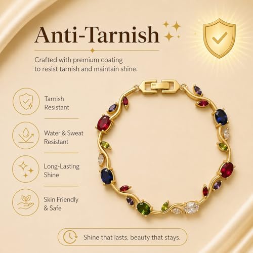 Image of Aurie Tulip Bracelet for Women & Girls | Anti Tarnish Stainless Steel Floral Bracelet |Party and Daily Wear Jewellery