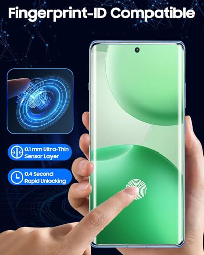 Image of Advanced HD+ UV Tempered Glass Screen Protector For Tecno Phantom X2 / X2 Pro (6.8 Inch, Pack of 1) Full Adhesive UV Curved Screen Guard, Case Friendly with installation kit & Guide