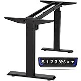 Subhtoh Adjustable Standing Desk Frame, Electric Standing Computer Desk Frame for Home Office Table Leg, Adjustable Height Stand Up Desk Base with Memory Controller,Sit Stand Desk Leg