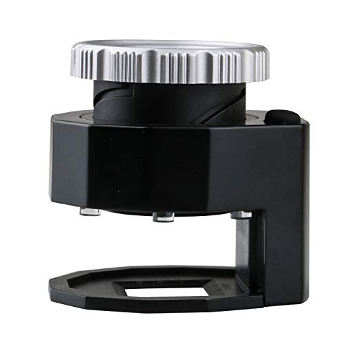 30X Loupe Magnifier With 6 Light,Desktop Portable Metal Magnifier Folding Scale Sewing Magnifing Glass For Textile Optical Jewelry Tool Coins Currency (Black) #TOP1