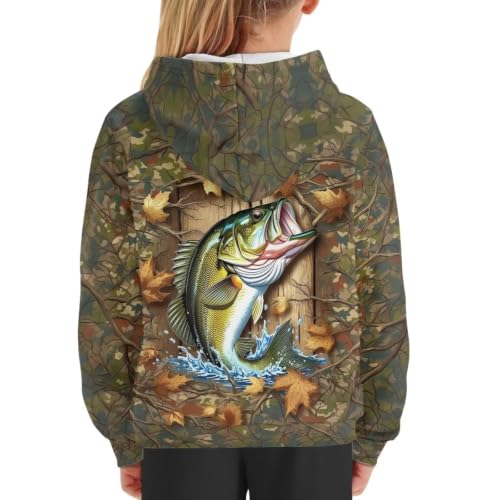 Image of WELLFLYHOM Boys Hooded Sweatshirts Hoodie Pullover Cool Graphic Crewneck Blouses Size 6-16