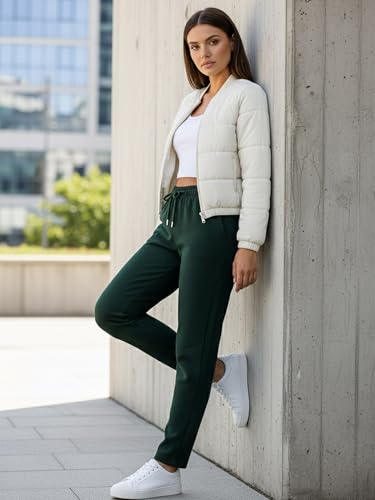 Image of BLINKIN Women's Fleece Track Pants | Warm Winter Joggers with Pockets | Soft Cosy Sweatpants & Gym Pants for Women (248)