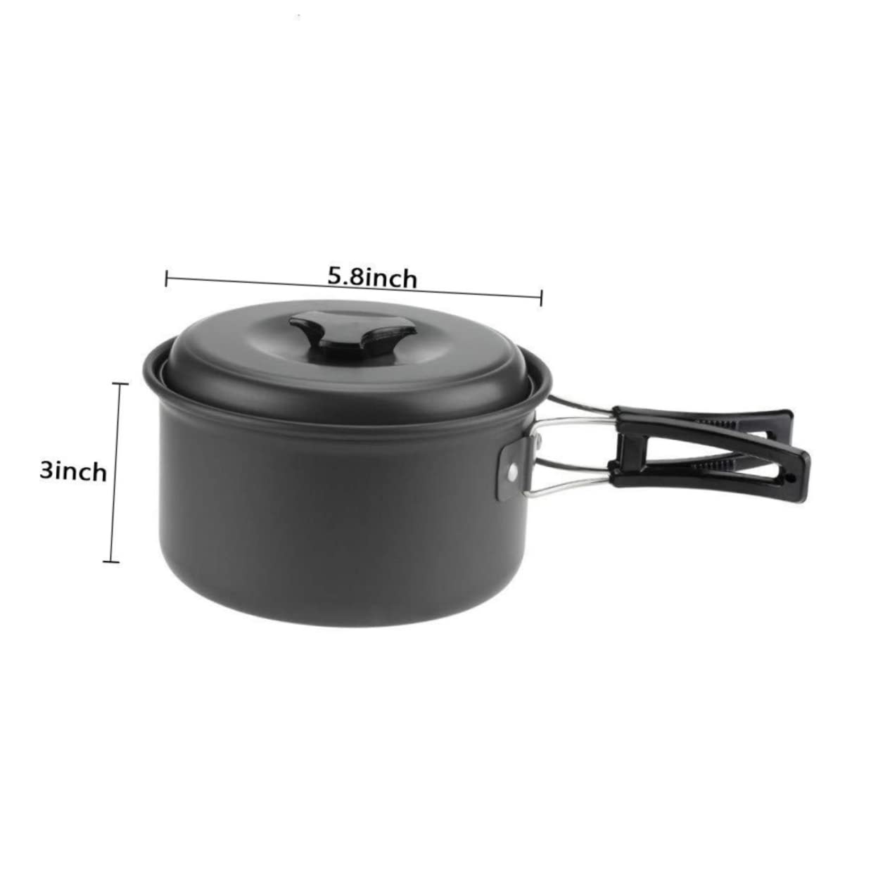 Gogogmee Outdoor Cooking Pot Portable Single Pot Cooking Utensils Camping Bowl and Utensil Set