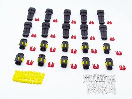 CNKF 10 juegos AMP SUPERSEAL 1.5 SERIES 2 pines macho y hembra conector 282080-1/282104-1