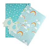 Hallmark Papier cadeau pour bébé avec étiquette cadeau Motif éléphant Bleu