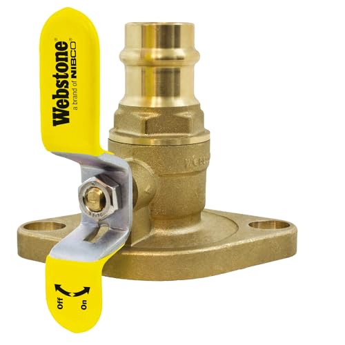Image of Webstone 81403HV The Isolator Full Port Forged Brass Uni-Flange Ball Valve - 3 /4 inch Press