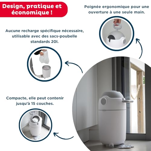 Poubelle à couches THERMOBABY : stoppez les odeurs sans recharges