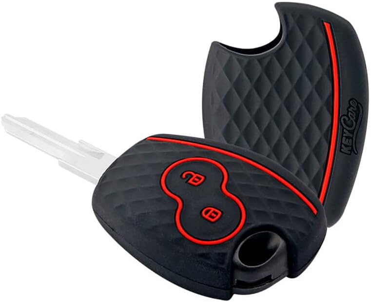 Keycare® Silicone Key Cover for Renault Logan, Duster, Verito, Lodgy 2 Button Remote Key (Black)