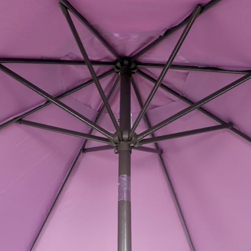 Image of Blissun 9' Outdoor Patio Umbrella, Outdoor Table Umbrella, Yard Umbrella, Market Umbrella with 8 Sturdy Ribs, Push Button Tilt and Crank