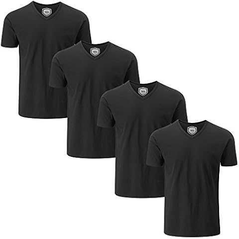 Charles Wilson 4 Pack Comfort Stretch V-Neck T-Shirts Cover