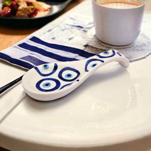 Image of Malaikah Ceramic Spoon Rest Pack of 4 for Home, Kitchen, Dining, Kitchen Decor & Gifting