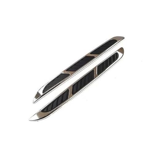 WENINETIES Rejilla de Ventilación Falsa para Capó de Coche para Ford Fiesta mk8 ST 2018-2022 2023, ABS Cromado Decorativo, Simulación de Branquias de Tiburón,Hood Decorative Stickers