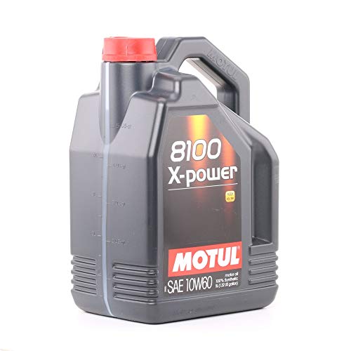 Motul 8100 X-Power 10W-60 Full Synthetic | Ester-Based Formula for Turbocharged & High-Performance Engines | LSPI Protection, Extreme Heat Resistance, Cold Start Lubrication, Daily & Track Use | 5L