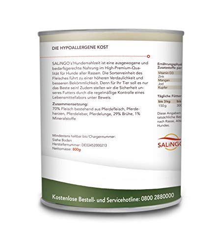 Hundefutter Pferd SALiNGO Premium Nassfutter für Hunde