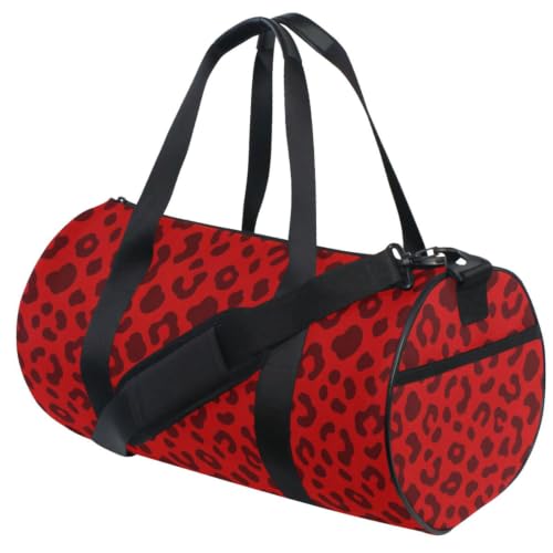 Bolsa redonda resistente con correa reforzada y estampado de leopardo 3