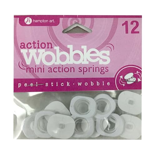 Hampton Art Action Wobbles Mini 12 Pieces, Action Wobbler, Wobble Kit, Wobblers for Card Making, Craft Springs, Wobblers for Cards, Wobble Springs