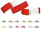 Tyvek - Braccialetti identificativi da 19 mm, 5000 pezzi, braccialetti per eventi (rosso, 5000 Pack)
