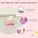 Potaroma 12 Pcs Quiet Play Felt Cat Ball Toys with Catnip Inside, Cat Kicker Exercise Toys, Fun Colorful Kitty Kitten Toys 1.6 Inches - Image 3