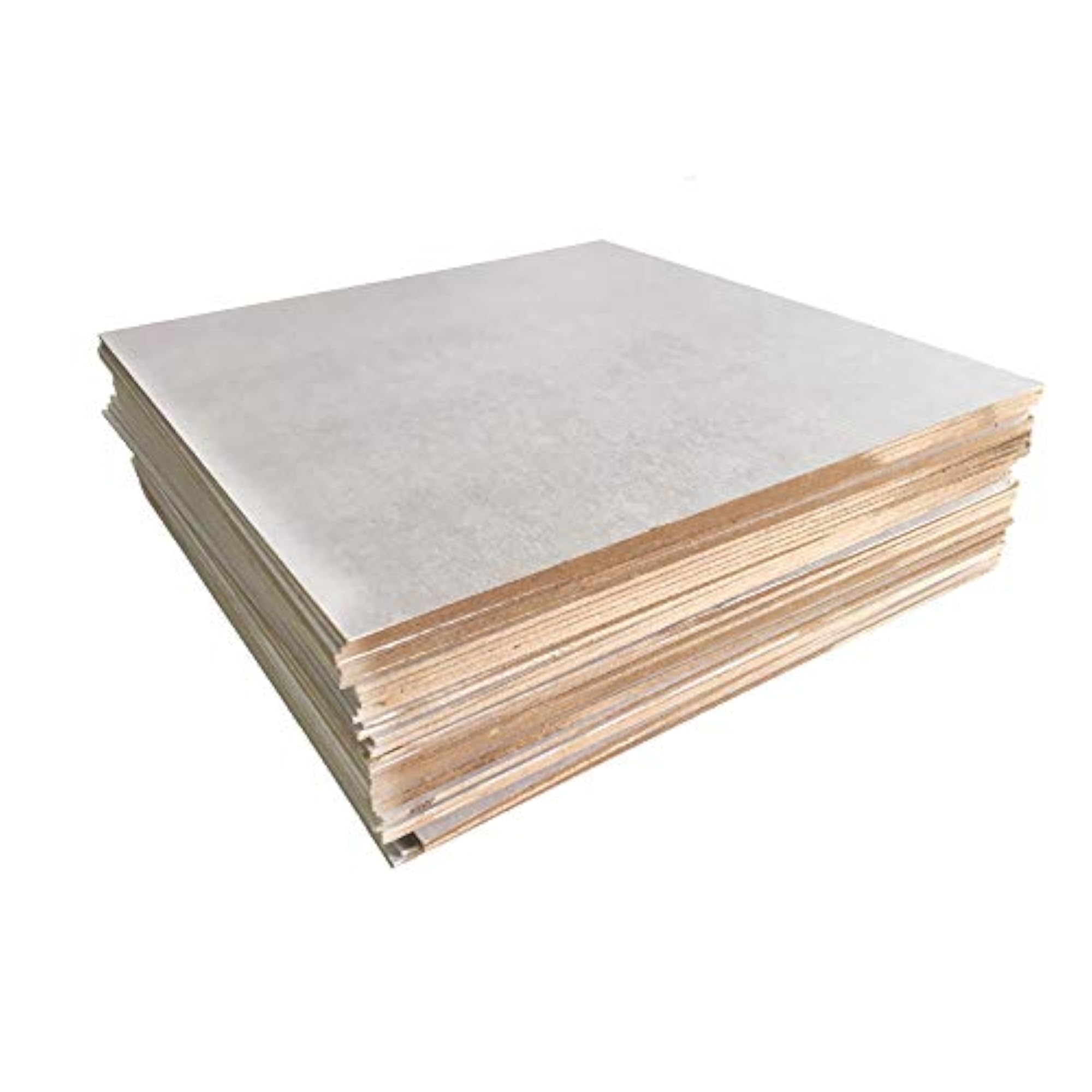 Pack of 10 Wood MDF Board Sheets, 2.5mm Thickness, 12x12 inch