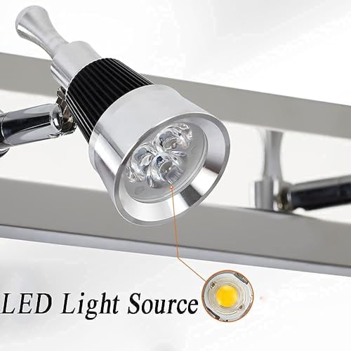 Lampe de miroir de bain à LED étanche avec 3 lumières orientables - 7