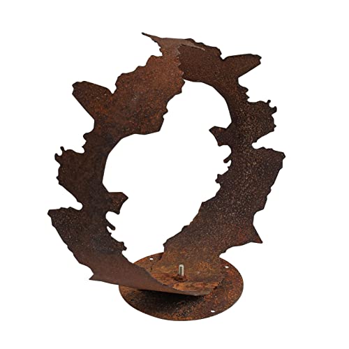 ESTEXO Dekofigur Gartendeko Edelrost Skulptur Gartenskulptur Rost Figur Dekoration Deko 38 cm