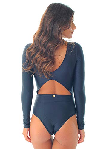 Body Maiô Básico Manga Longa - Preto M