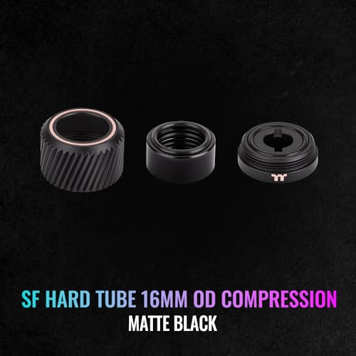 Image of Thermaltake Pacific SF Hard Tube 16mm OD Compression Matte Black /DIY LCS /Fittings CL-W389-CA16MK-A