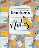 Teacher’s Notes | Teacher Notebook Gift |: Thank you | Year end gift | Great Gift for Teacher Appreciation | Thank You | Daily planner | Journal