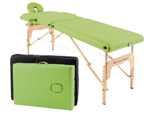 Table pliante en bois pour soins à domicile QUIRUMED Easy vert pistache 182x60