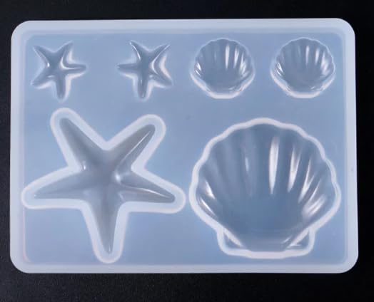 Shell Mold, Resin Moulds Silicone Moulds for Resin Casting Sea Theme Cake, soap Epoxy Resin Mould Jewellery Moulds Size 8.5 Cm-image-42