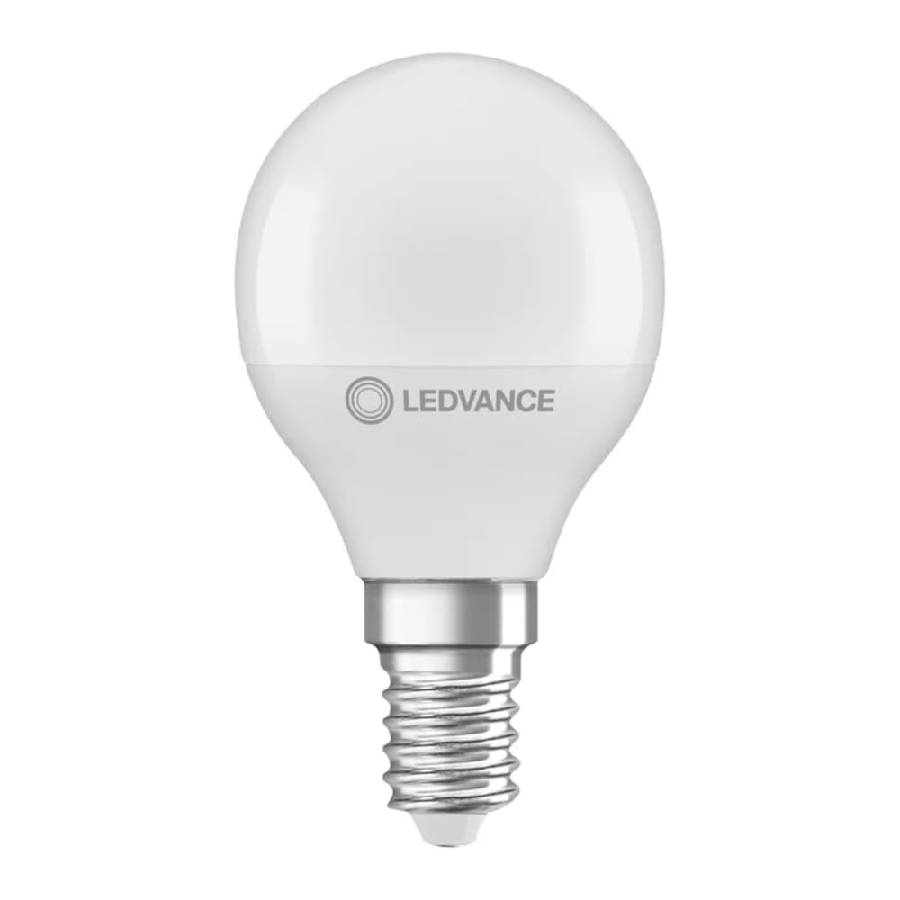 Osram Light Led Value Classic P40. Led Bulb 220-240V 5W 2700K E14. 470 Lumen. Equals 40W. 10.000 Hours. 82 X 45Mm.